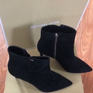 Never worn Michael Kors suede heeled ankle boot